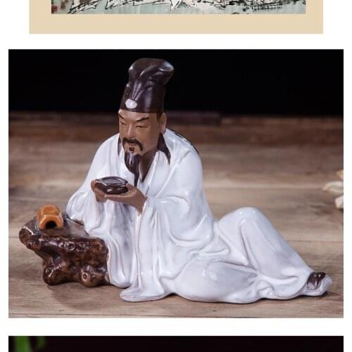 Decoration of Chinese Medicine Hua Tuo Statue Ceramic Figure---Shiwan Kiln
