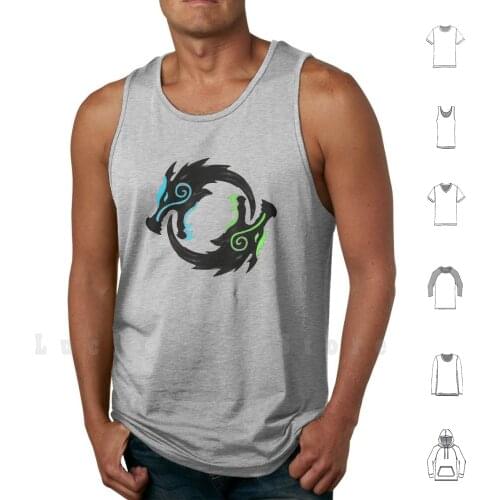 Shimada tank tops vest 100% Cotton World 2 Dragon League Legends Simada Genji Hanzo Video Games Smite Blade Drunk War