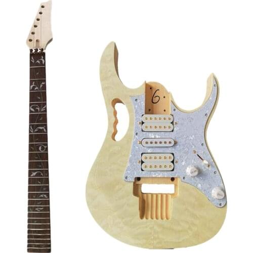 1pc DIY Electric Guitar Kit Water Veneer Guitar Materials Parts Set