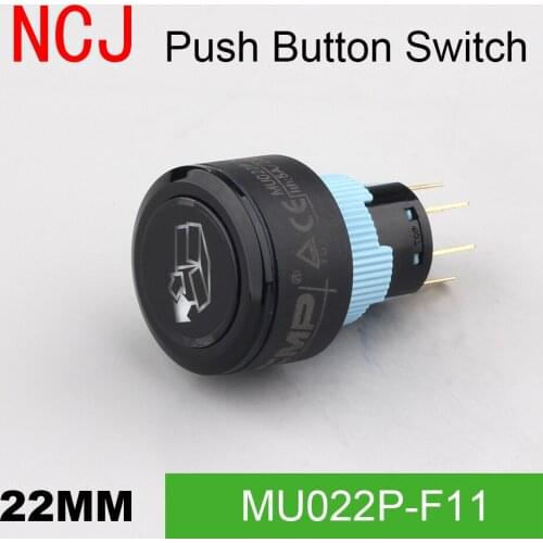 NCJ 22mm PC Push Button Switch IP67 Maintained Alternate & Momentary push button switch with LED lamp 5A