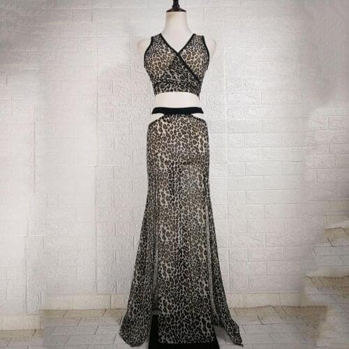 Belly Dance Practice Clothes New Sleeveless Top Hip Scarf Set Summer Beginner Indian Oriental Dance Wear Elegant Costume