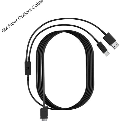 6M Fiber Optical Cable for Pimax Vision 8K X, 5K Super VR HMD with USB-Power Models
