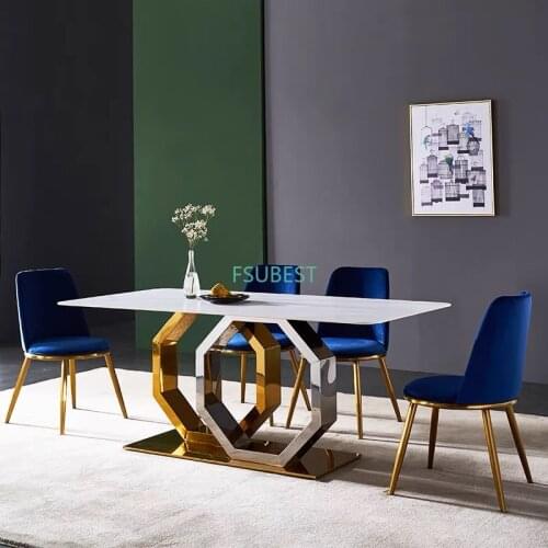Light Luxury Slate Dining Table Rectangular Household Marble Dining Table Modern Minimalist Small Apartment Dining Table