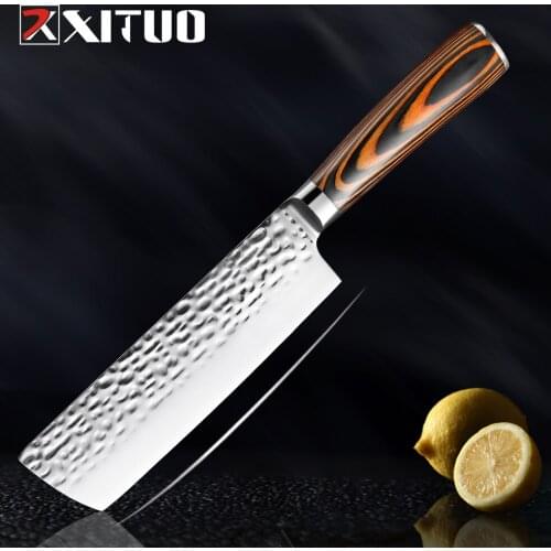XITUO 4cr13 Stanless Steel Cleaver Knife Chef Knife Meat Fish Vegetable Fruit Knife Slicing Knife Kitchen Knife Cooking Tool