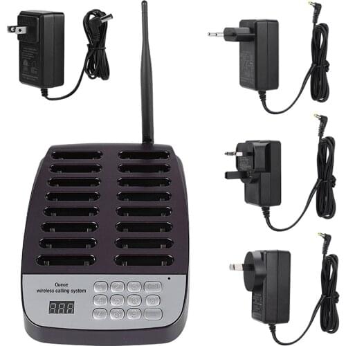 SU-66 1 to 16 Wireless Pager Waiting System Restaurant Queuing Calling System 100-240V
