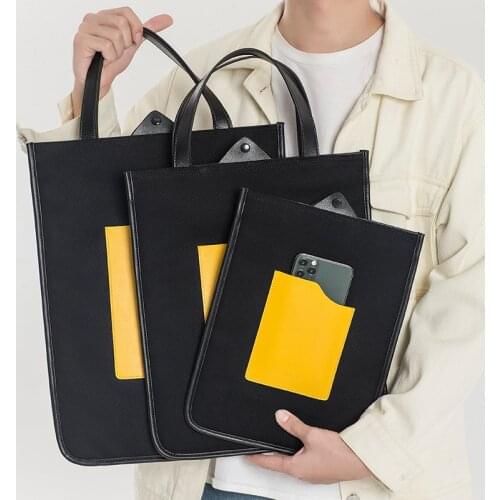 3 Size Fashion Briefcases Large Capacity Laptop Bag Travel Document Ipad Notebook Organizer Pouch Tablet Storage Protection