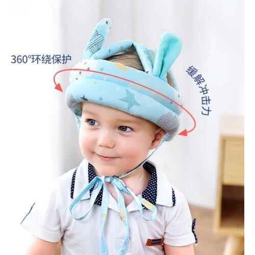 Toddler Infant baby Safety Helmet Baby Protective Hat Floral Print Protective Hat Headrest Head Pad Comfortable Harnesses Cap