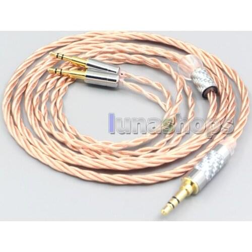LN007173 Silver Plated OCC Shielding Coaxial Earphone Cable For Hifiman HE560 HE-350 HE1000 V2 Headphone 2.5mm pin