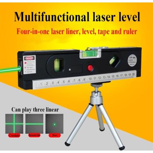 Green Laser Meter Cross Line Horizon Vertical Measure Tape Aligner Bubbles Standard Multipurpose Laser Level Straight Levelling