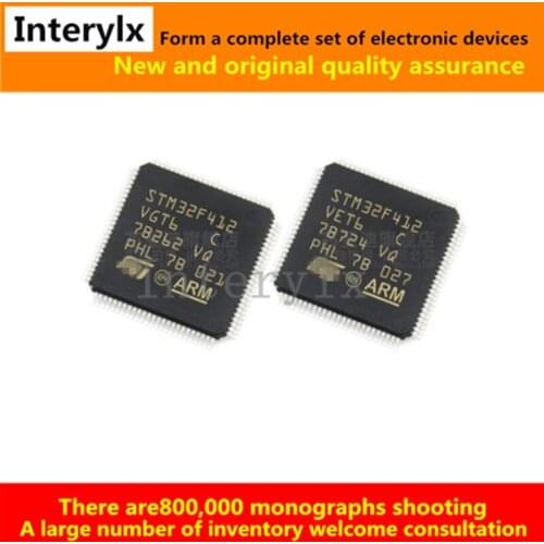 1Pcs STM32F411CEU6 VQFN-48 STM32F411RET6 STM32F411VCT6 STM32F412RET6 STM32F412RGT6 LQFP-64/100 The ARM Microcontroller IC Chip