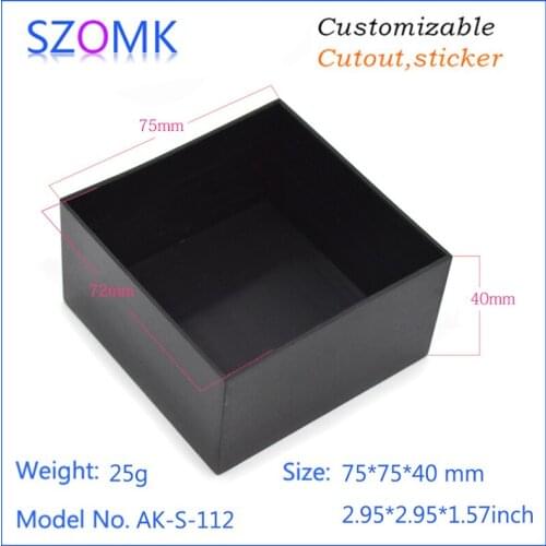 10 pcs, 75*75*40mm szomk abs electronics plastic enclosure module project box wholesale enclosures for electronics plastic case