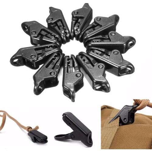 10Pcs Nylon Plastic Outdoor Camping Canopy Tent Fix Wind Rope Clamps Clips Tool It features lightweight and compact size, carry