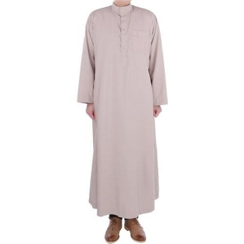 11pcs/bag SALE Many colors Arabia gown islamic THOBE muslim Mideast men polyester mixed cotton Qatar Robe