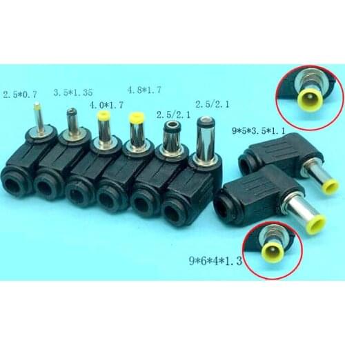 250Pcs Right angle DC plug 90-degree elbow 5.5x2.1/2.5 power plug 3.5x1.1 4x1.3 2.5x0.7 4.0x1.7 4.8x1.7 3.5x1.35mm Welding line