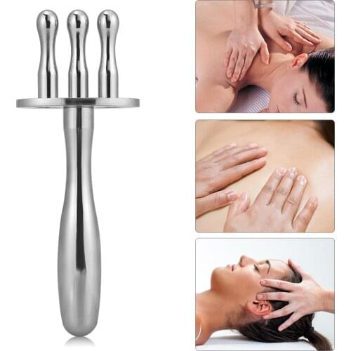 3 Forks Magnetotherapy Acid Discharge Pen Magnetic Stick Health Beauty 304 Stainless Steel Meridian Point Magnetic Massage Stick