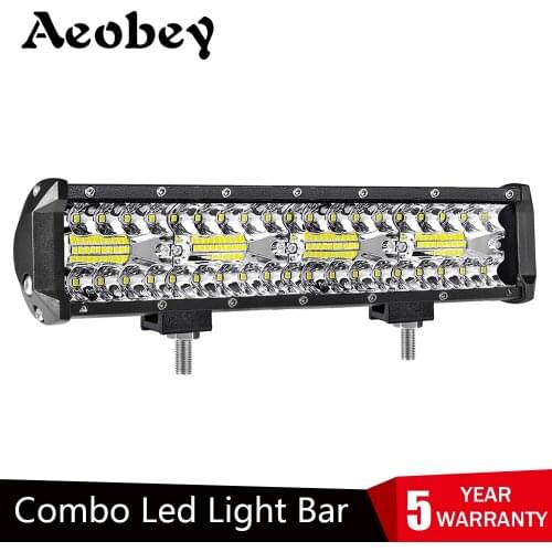 Aeobey 12 Inch 240W 80led Off Road Led Light Bar Curved LED Driving Lights 4x4 Offroad Truck SUV ATV Tractor Boat 12v 24v