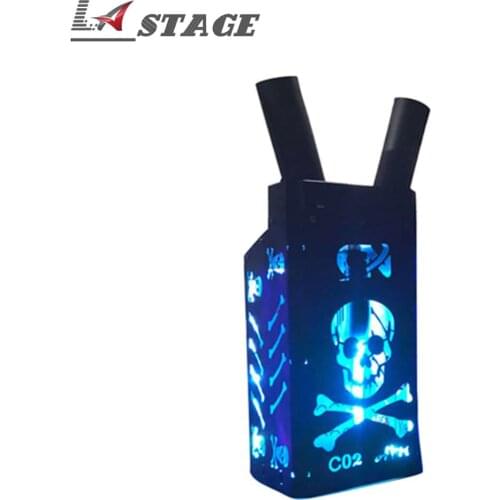 Free Shipping Two Pipe Arm Co2 Jet Machine Stage CO2 Column Jet Machine Party Cannon With Light Strip