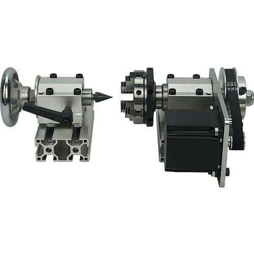 Bricolage CNC 4th axe axe rotatif avec mandrin pour CNC routeur bois perceuse