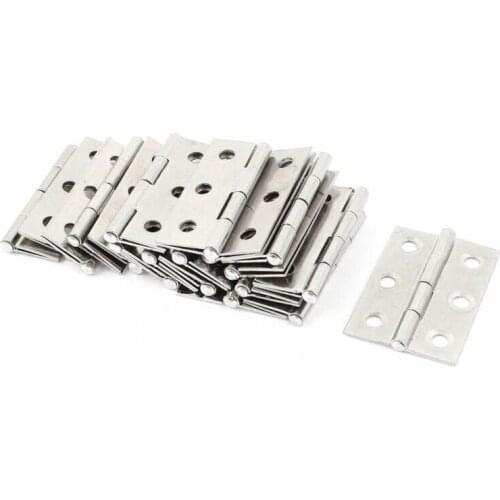 20 Pcs Door Connector Accessories Durable Furniture Home 6 Mounting Holes Stainless Steel Hinges Window Cabinet Jewelry Box
