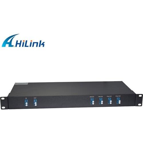 Hilink 2CH DWDM OADM Dual Fiber 100GHz LC/UPC 19'1U Rack Mount/LGX BOX