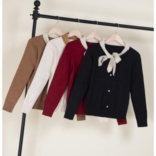 2021 korean style long sleeve top sweaters for women fashion tops clothing sweaters v neck black white pullovers knitted blouses