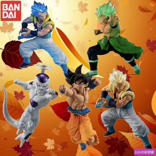 Bandai Genuine Gacha Dragon Ball Super Gacha Son Goku Broli Frieza Gogeta Action Figure Model Toys
