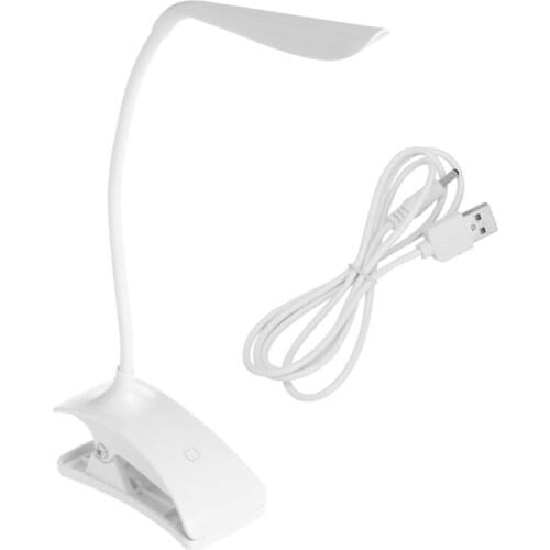 Flexible LED Reading Light Rechargeable Clip-on Bed Table Desk Lamp Study Beside