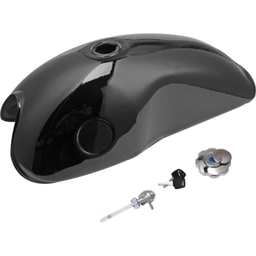 Cafe Racer Retro Black 10L 2.6 Gal Fuel Gas Tank For Suzuki Yamaha Honda 750 CB400 XJR400 BENELLI MOJAVE