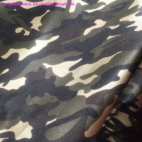 Good 69x50cm PU Leather Digital printing Camouflage Faux Leather Fabric Synthetic Leather DIY Bag Sewing Material Diy Clothing
