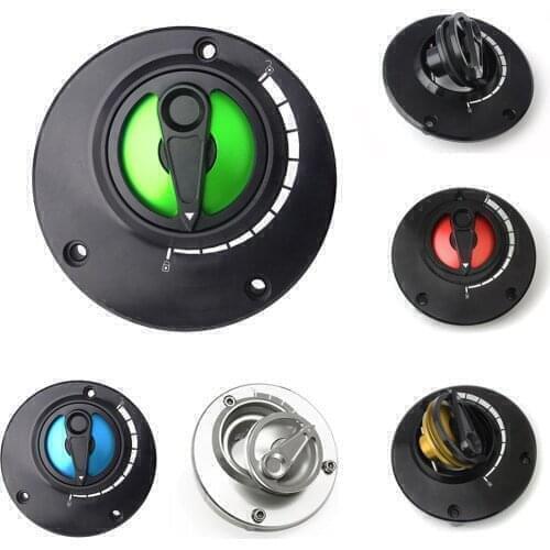 For Suzuki GSXR750 Motorcycle Fuel Tank Cap CNC Aluminum Keyless Twist off Nimble Quick Lock Gas Cover 2004-2015 2016 2017 2018