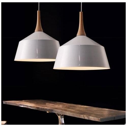 LED Wooden Art Droplight Industrial Wind Modern Pendant Light Fixtures For Living Dining Room Bar Hanging Lamp Home Lighting