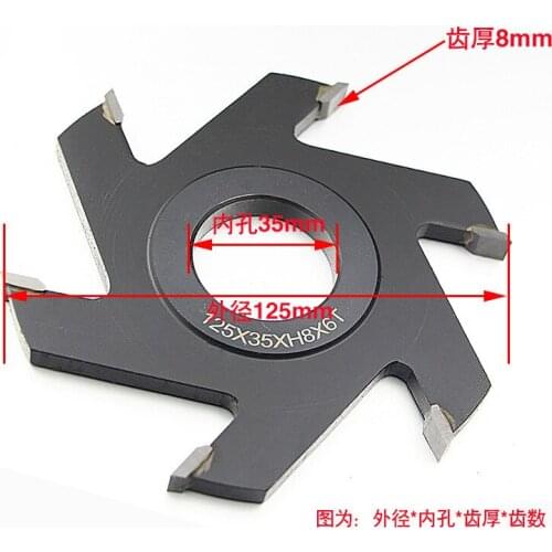 High quality 6 flutes cnc perforation blade deep grooving end mill cutting tool external diameter 125mm dovetail milling cutter