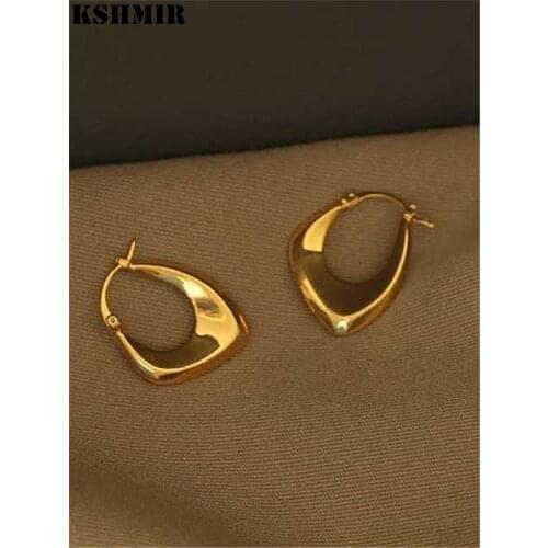 Kshmir Metallic Earrings, earrings, geometric And French earrings for women in 2020 Irregular buckle earrings