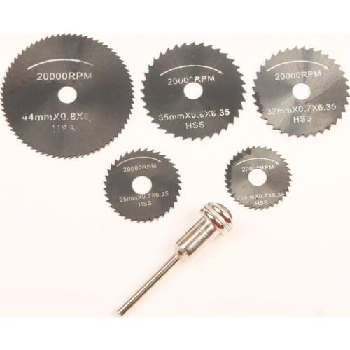 6pcs/set Metal HSS Circular Saw Blade High Speed Steel Woodworking Cutting Discs For Rotary Tool Durable Quality LUBAN