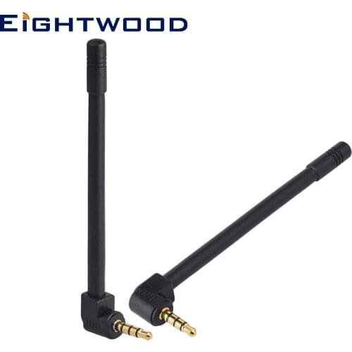 Eightwood 2pcs Mini FM Antenna Aerial with 3.5mm Plug for Mobile Cell Phone Audio Radio FM Radio Music System Indoor Sound Radio