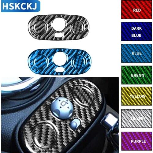 For Mini Cooper S One Hatch R50 R53 2005 2006 Multicolour Carbon Fiber Sticker Car Accessory Electric Mirror Control Key Panel