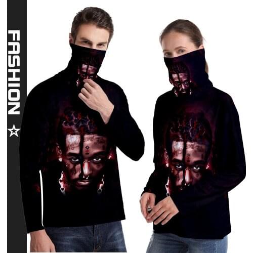 Harajuku Fashion Hip Hop Rapper Lil Uzi Vert 3D Hoodies Man/women Pop Long Sleeve Pullover 3D Sweater Hoodies with Headscarf Set