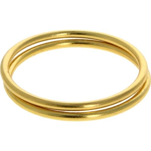 MroMax New Zinc Alloy O-ring Electroplating 45mm Inner Diameter High Quality Ring Decorative Rings Ring Diameter 3mm 2/5/6/10pcs