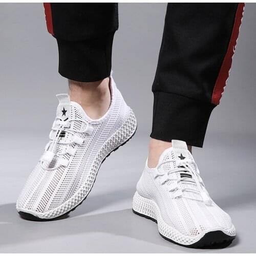 2019 Sneakers Men Breathable Mesh Men Casual Shoes Brand Fashion Shoe For Men Lace-Up Tenis Masculino Esportivo A4-22