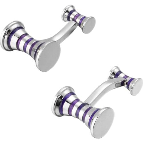 Mens fashion jewelry of high quality copper material sports silvery striped Cufflinks men French shirt cuff Cufflinks