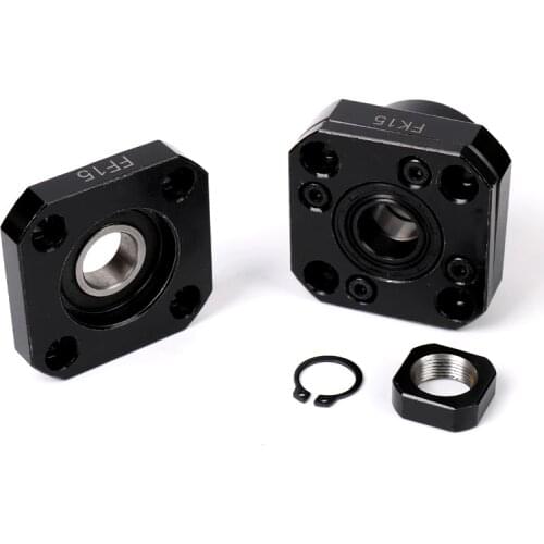 New 1 pc FK10 Fixed Side +1 pc FF10 Floated Side for SFU1204 Ballscrew CNC parts ball screw 1204 fk/ff10 end support