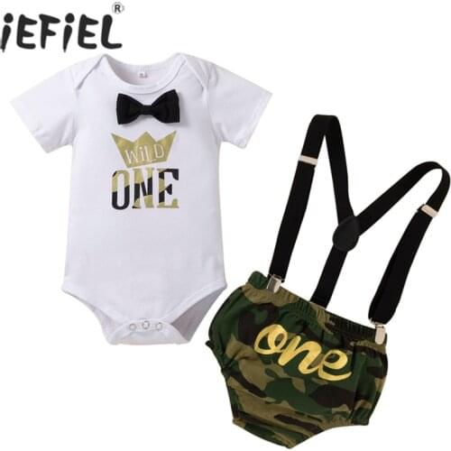 Baby Boy Clothes Summer Gentleman 1st Birthday Suits Newborn Party Dress Soft Cotton Tie Romper+ Belt Shorts Infant Toddler Set