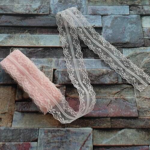 Wholesale 10 Yards 35 MM Width Carmine Bilateral Lace Ribbon For Sewing Decoration DIY jewelry Clothing Accessories