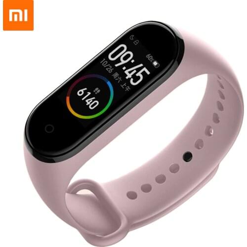 Original Xiaomi Mi Band 3 4 Wrist Strap TPU Black Blue Orange Pink Wine-red Bracelet for Xiaomi Miband 3/4 NFC Smart Wristband