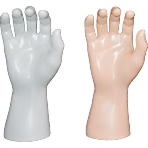 50PCS Plastic Male Mannequin Hand Arm Display Men Watches Rings Gloves Bracelet Jewelry Hand Model Storage Holder Three Colors