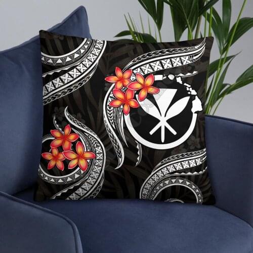 Polynesian Hawaii Pillow White Plumeria Pillowcases Throw Pillow Cover Home Decoration