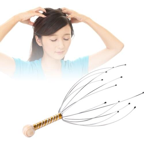 Portable Handheld Electric Scalp Head Massager 8 Claws Cute Octopus Shape Stress Relief Muscle Relaxing Massage Tool