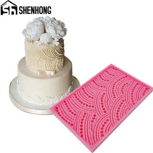 SHENHONG Sugarcraft Dessert Baking Pan Fondant Molds Big Size Jewellery Wedding Cake Decorating Tools Paste Silicone Mould