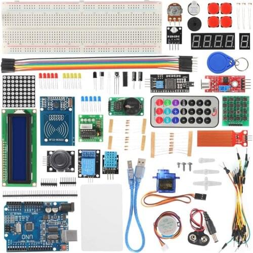 RFID Starter Kit Upgrade Stepper Motor Beginner Learning Suite with Retail Box Electronics Component Fun Kit for Arduino UNO R3