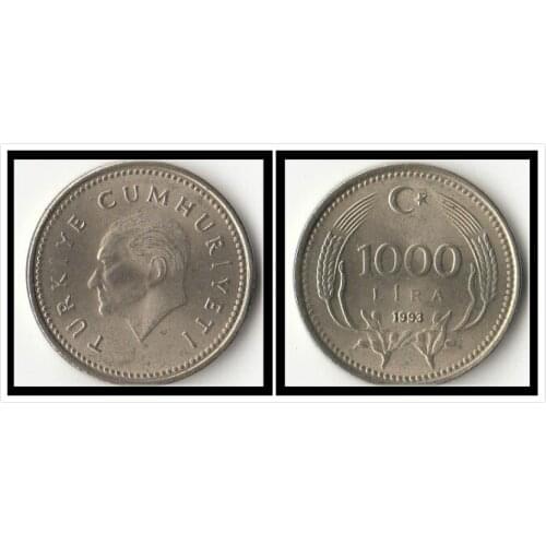 Turkey 1000 Lire Coins Europe New Original Coin Commemorative Edition 100% Real Rare Eu Random Year